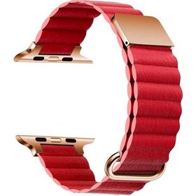 Resim Watch 38mm Uyumlu Krd-78 Pu Deri Kordon Strap Kayış Clo- Turuncu 