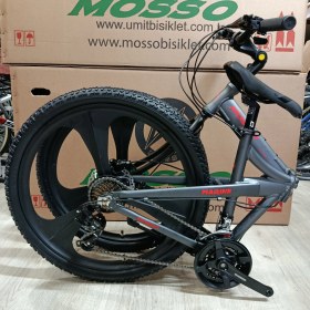 Resim Mosso 26 Marine ACR Katlanır Bisiklet Hidrolik Disk Fren Antrasit Kırmızı 