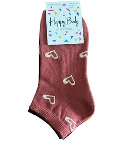 Resim Happy Body Çorap (ART.23350) Penye 3 Çift Bayan Patik Simli Çok Renkli 
