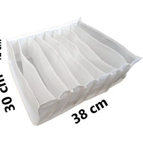 Resim L Boy Beyaz Çekmece Içi Düzenleyicisi Organizer 8 Gözlü 