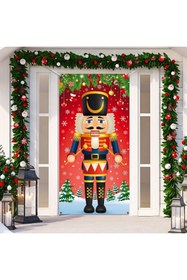 Resim PROMISEBACKDROP2 190x75cm Lastikli kapı süsü, Kumaş kapı giydirme, Christmas decor, Yılbaşı, Okul etkinlik kapı süsü 