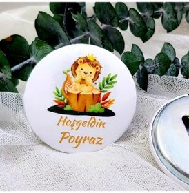 Resim Aslancık Baskılı Açacak Magnet Yenidoğan Hediyelik 15 Adet 