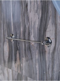 Resim Alper Banyo Parlak Krom Basit Ve Modern Tasarımlı Havlu Askılığı - Duvara Monte, Banyo/mutfak Için Şık Dekor 