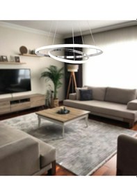 Resim Tt300-2 Kr Tt Aydınlatma Halka 2 Li Krom Led Avize 
