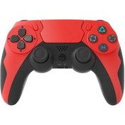 Resim Kırmızı Siyah-kablosuz Gamepad Bluetooth Denetleyici Çift Titreşim Pc Joystick Ps4 Ps3 Konsolu Windows 7 10 11 