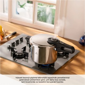 Resim Emsan Fast Cooker Çift Emniyetli Düdüklü Tencere 4 +6 Lt 