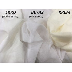 Resim Perdefony Naturel Keten Tül Perde 