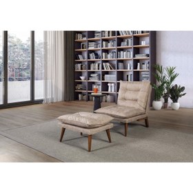 Resim GreenCorner Orchy Yataklı Puflu Berjer 