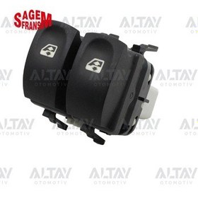 Resim Cam Açma Düğmesi Clio Iıı Ön Sol Beyaz Çiftli Oem No:8200214939 