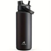 Resim POWCAN 40oz Yalıtımlı Paslanmaz Çelik Su Şişesi - Sızdırmazlık, Çift Duvar Vakum İzolasyonu ile 24 Saat Soğuk Tutma, Pipet ve Ağızlıklı Kapak, Siyah Mat Bitiş, Spor, Jimnastik, Seyahat ve Okul için Mükemmel, Spor Su Şişesi | Şık Mat Bitiş | BPAsız Malzeme, Yalıtımlı Su Şişeleri 