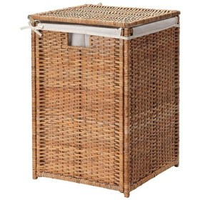 Resim Rattan Çamaşır Sepeti 80 Litre Meridyendukkan Naturel Kirli Çamaşır Sepeti 