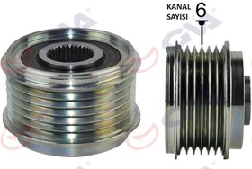 Resim Alternatör Kasnağı Renault Clıo Iv 12 Captur I 13 Clıo V 19 Fluence 09 12 Kangoo Iı 08 Megane Iı-Iıı-Iv Talısman 15 Kadjar 15 Dacıa Duster 10 Dokker 12 Nıssan Juke 10 1.5Dci 6 Kanal 