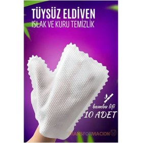 Resim Skygo ModaCar TüysüzTemizlik Eldiveni Islak ve Kuru Temizlik Eldiveni Bambu Lifi 