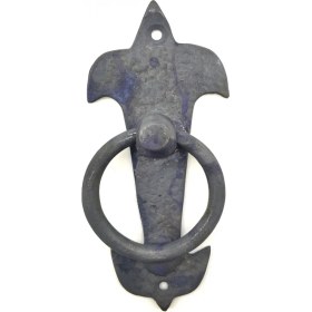 Resim Antika Tarz Dekoratif Pirinç Lale Kapı Halkası - 165X70MM, Oksit 