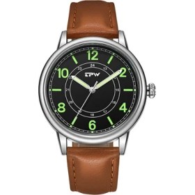 Resim Hanyang Kahverengi Aviator Quartz Saat Frabik Naylon Kayış Japonya Hareketi Aydınlık Ibreler (Yurt Dışından) 