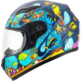 Resim Sway Sw 815K Ocean Black Blue Full Face Çocuk Kaskı 