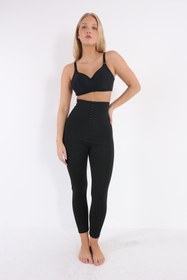 Resim Litex Sauna Termal Sauna Zayıflatan Ve Bel Incelten Agraflı Tayt 