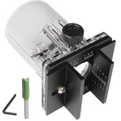 Resim Sones 2'si 1 Arada Ahşap İşleme Kesme Yuvası Braketi Görünmez Bağlantı Elemanları Gardırop Açılışı Delme Bulucu 11 Mm Freze Kesici İle 