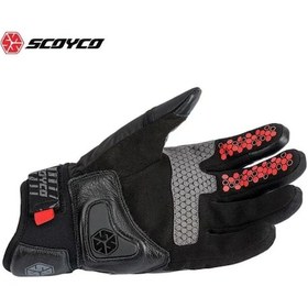 Resim Ebakbak Motosiklet Eldiveni Deri Ve Cordura Reflektörlü Su Geçirmez Özel İç Mebran Dirençli Motor Eldiveni 