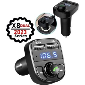 Resim Cadde Outlet Car X8 Araç Fm Transmitter 5.0 Bluetooth Araç Kiti USB Mp3 Sd Kart Çakmaklık Girişli Araba Oto Teyp CAR8X 
