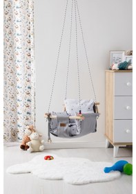 Resim Babywho 2210 - Ahşap Çocuk Salıncak 
