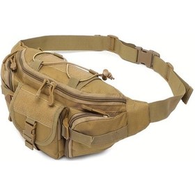 Resim Willowhaven Wuıng Tan Taktiksel Bel Çantası Dayanıklı Polyester Çok Cepli Ayarlanabilir Kayış Haki 