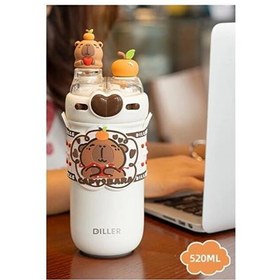 Resim Vagonlife Diller D9285 520ml Çift Kullanım Askılı Pipetli Çelik Matara 