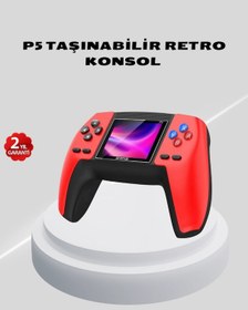 Resim Retro Oyun Konsolu 520 Klasik Oyunlu Taşınabilir Gamepad 