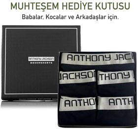 Resim Anthony Jackson Likralı 5'li Kutu Premium Uzun Paçalı Erkek Boxer ShadowLine 