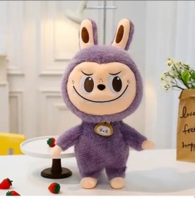 Resim Lila Dragon Labubu Peluş Oyuncak Kuyruklu Seri Labubu Peluş Oyuncak 