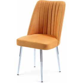 Resim Vento Sandalye - Jerika Sarı - Metal Krom Ayak 