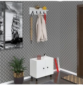 Resim Kenzlife Ayakkabılık Cimcime3 Byzbyz 53 060 32 Kapaklı 3 Raflı 9 Çift Ayakkabı Kapasitesi Ahşap 