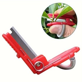 Resim Ağır Hizmet Başparmak Bıçağı - Tek Elle Kullanılan Bahçe Aleti, Budama, Kesim, Hasat için Başparmak Tutma Tasarımı - Çiftlikler, Bahçeler, Çay Plantasyonları için İdeal - Dayanıklı Paslanmaz Çelik, Bahçe Aletleri, Hasat Ekipmanı, Kompakt Tasarım 