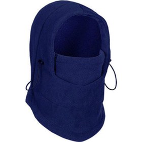 Resim Dianziye Kışlık Polar Başlık - Rüzgar Korumalı, Çift Katmanlı, Esnek Ayarlanabilir, Outdoor Sporlar İçin Mavi 