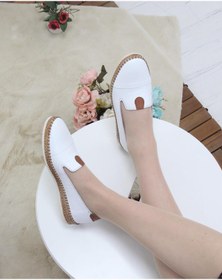 Resim Nesil Shoes Syg P01 Beyaz Hakiki Deri Kadın Ayakkabı 