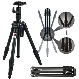 Resim Benro C-0690T B-00 Carbon Fiber Travel Angel Tripod Top Kafa ile 