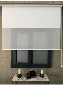 Resim As Perde Çift Mekanizmalı Stor Tül Perde 