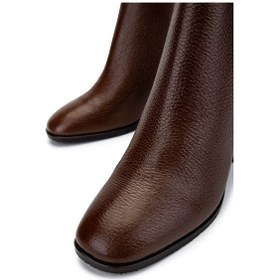 Resim Tamer Tanca Kadın Hakiki Deri Taba Floter Topuklu Bot 1081 30 Bn Bot Sk24-25 K.taba Fltr Koyu Taba 