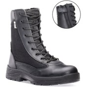 Resim YDS ml 100 C Bot -siyah, Fermuarlı Hakiki Deri Yazlık Askeri Bot 
