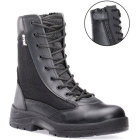 Resim YDS ml 100 C Bot -siyah, Fermuarlı Hakiki Deri Yazlık Askeri Bot 