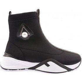 Resim Dgn 033-22k Kadin Kalin Taban Silver Taş Detayli İnci Aksesuarli Bot 033-2252-R1534 Siyah 