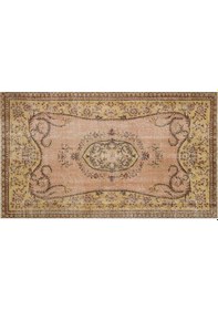 Resim Eşsiz Anadolu Vintage Eskitme El Dokuma Halı 1,53 X 2,67 Cm 9085 