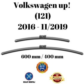 Resim Volkswagen Vw Up 121 2016 2017 2018 2019 Uyumlu Ön Cam Silecek Süpürgesi Takımı 600/400mm Silbak 