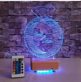 Resim Isimli Lamba Tektaş Yüzük Isimli Gece Lambası Sevgili Hediyesi 