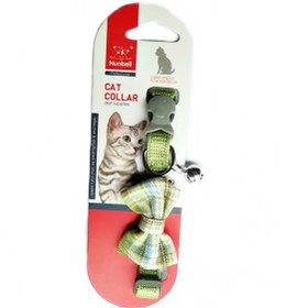 Resim Nunbell Çıngıraklı Fiyonk Papyon Kedi Boyun Tasması 23-35 Cm Yeşil 
