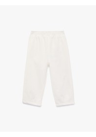 Resim Koton Şardonlu Beli Lastikli Basic Jogger Eşofman Altı Ekru 6smg40040ak Ekru 