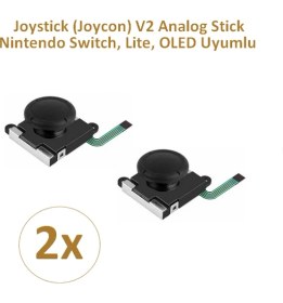 Resim Şiar 2 Adet Nintendo Switch Ns Joystick (Joycon) Analog Stick Siyah 