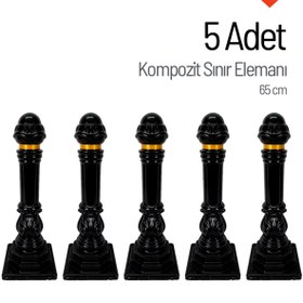 Resim İleri Trafik 5'li Kompozit Sınır Elemanı Seti 65cm 