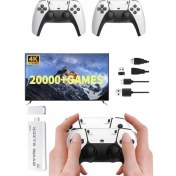 Resim 3D 4K 2000 Oyunlu Game Stick Oyun Konsolu Çift Konsol 