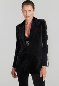 Resim Lumina Velvet Blazer Ceket - Siyah / S 
